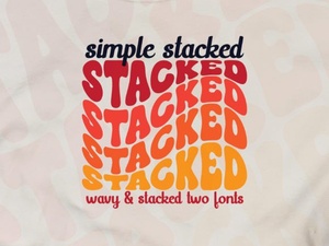 Stacked Font Designs: Easy Typography Projects